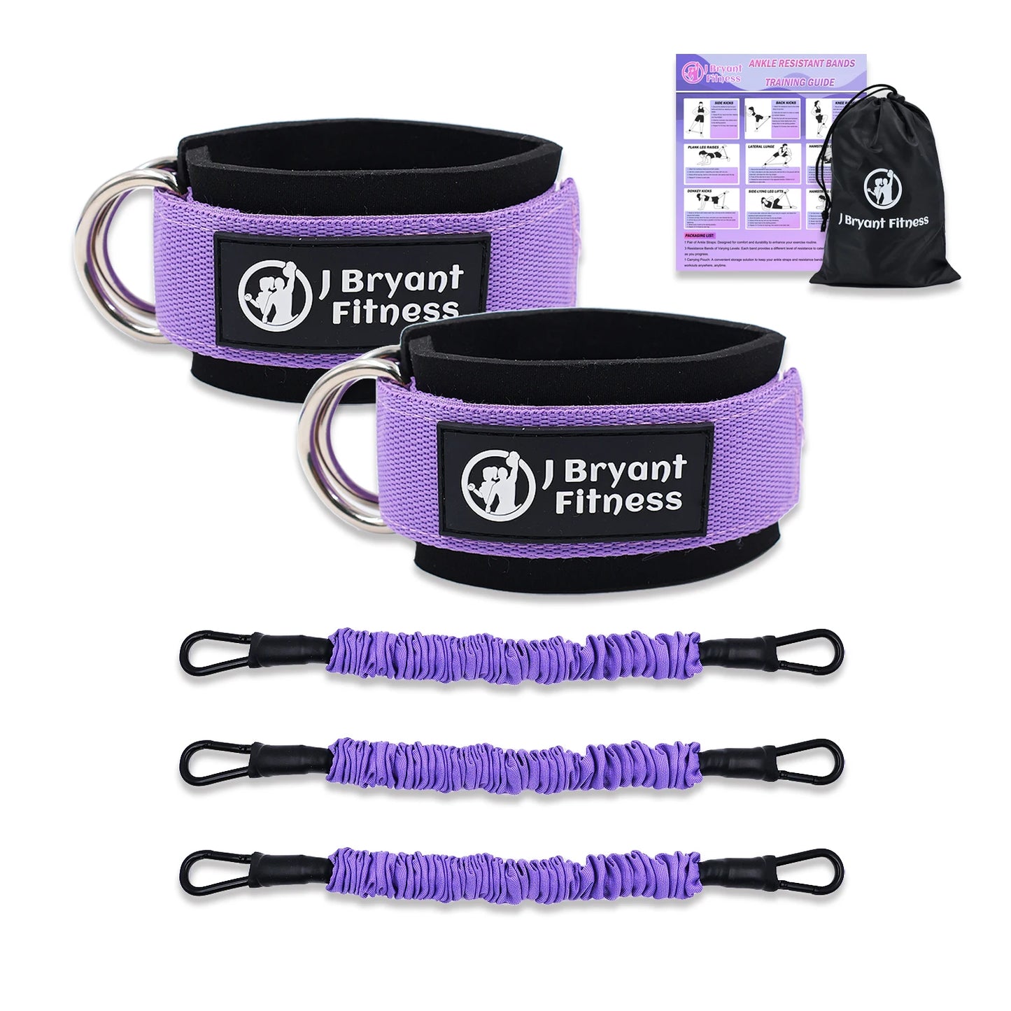 Ankle Resistance Bands with D-ring Cuffs