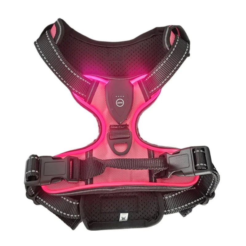 Reinforced LED Glowing Dog Harness