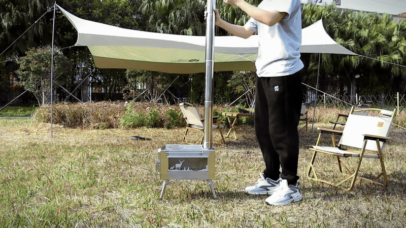 Stainless Steel Camping Stove with Chimney