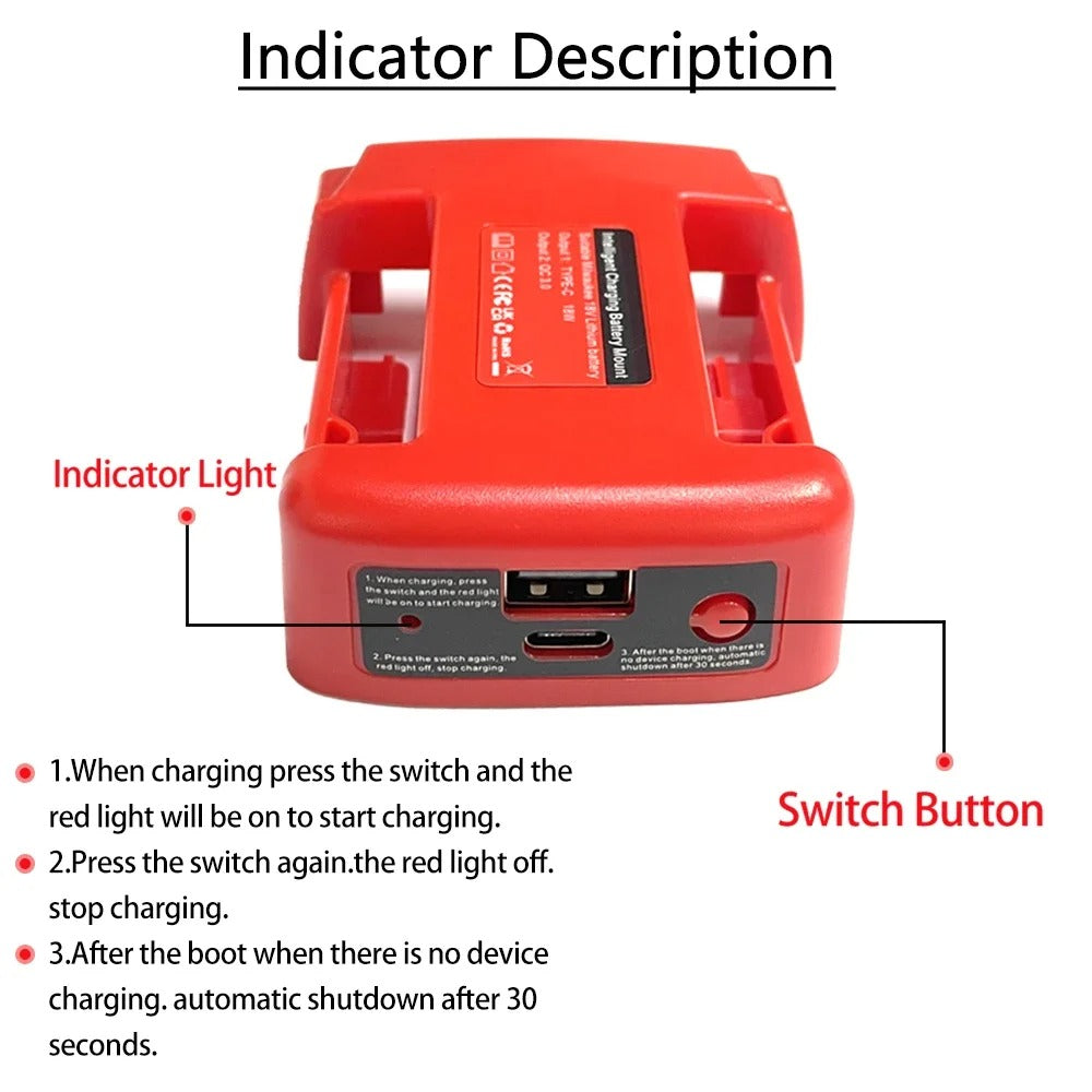 Milwaukee USBC Adapter
