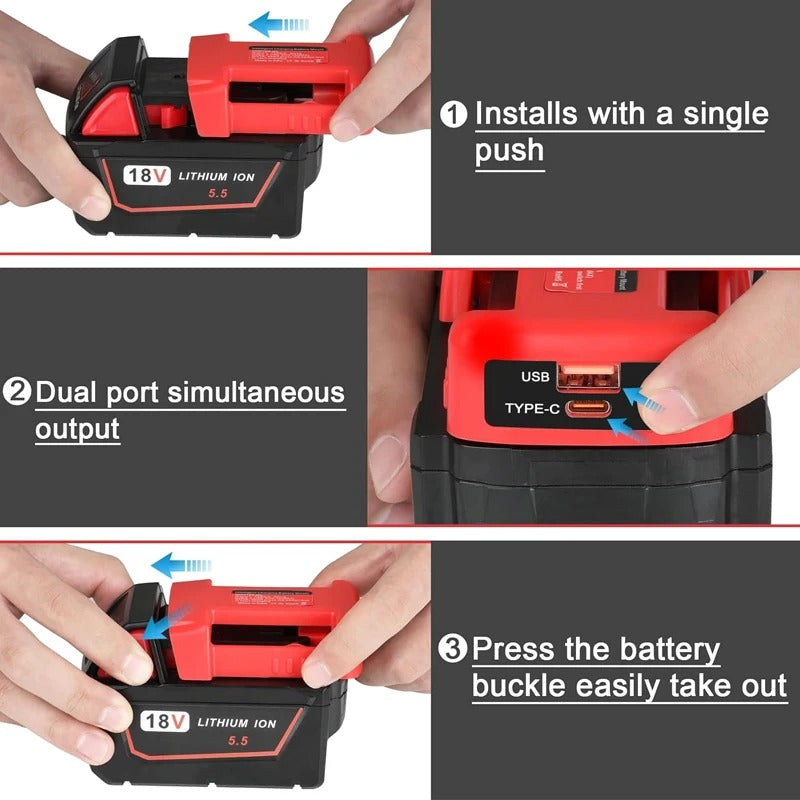 Milwaukee USBC Adapter
