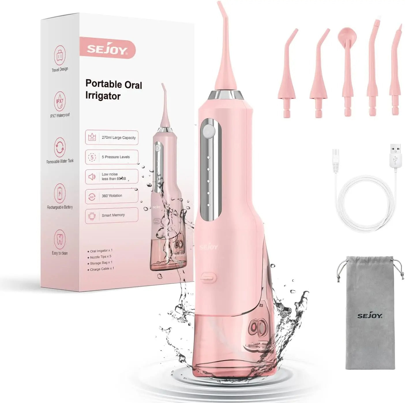 Portable Water Dental Flosser